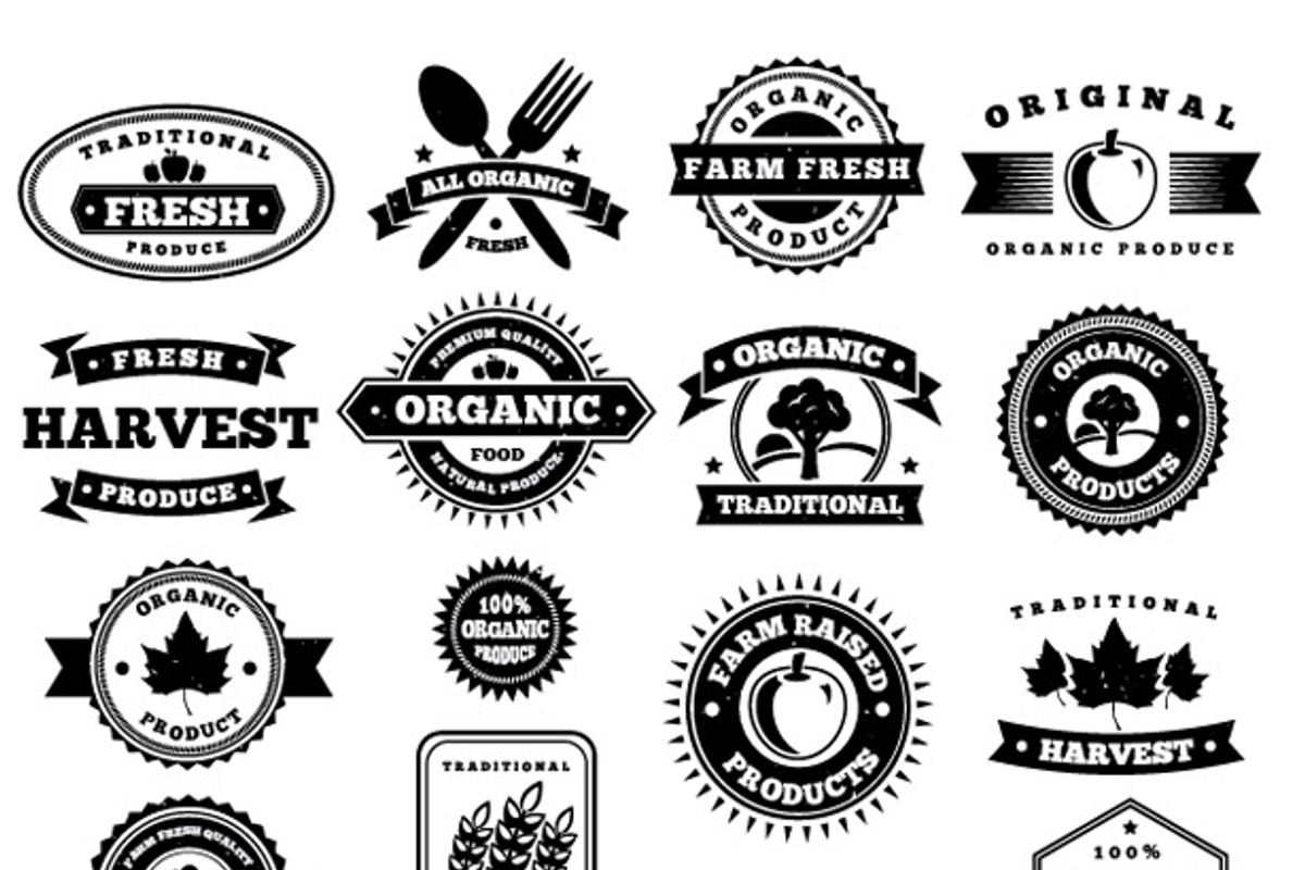 Harvest Vector Badges, an Icon by vandelay
