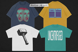 Realistic Boxy T-shirt Mockup