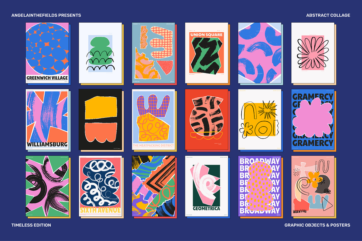 Abstract Collage Vector Clipart Set, an Object Graphic by angelainthefields (Photo 10 of 15)