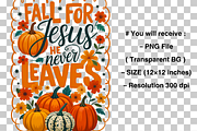 Fall For Jesus PNG, Fall PNG, a Graphic by Clipart Bloom (Thumbnail 2 of 2)