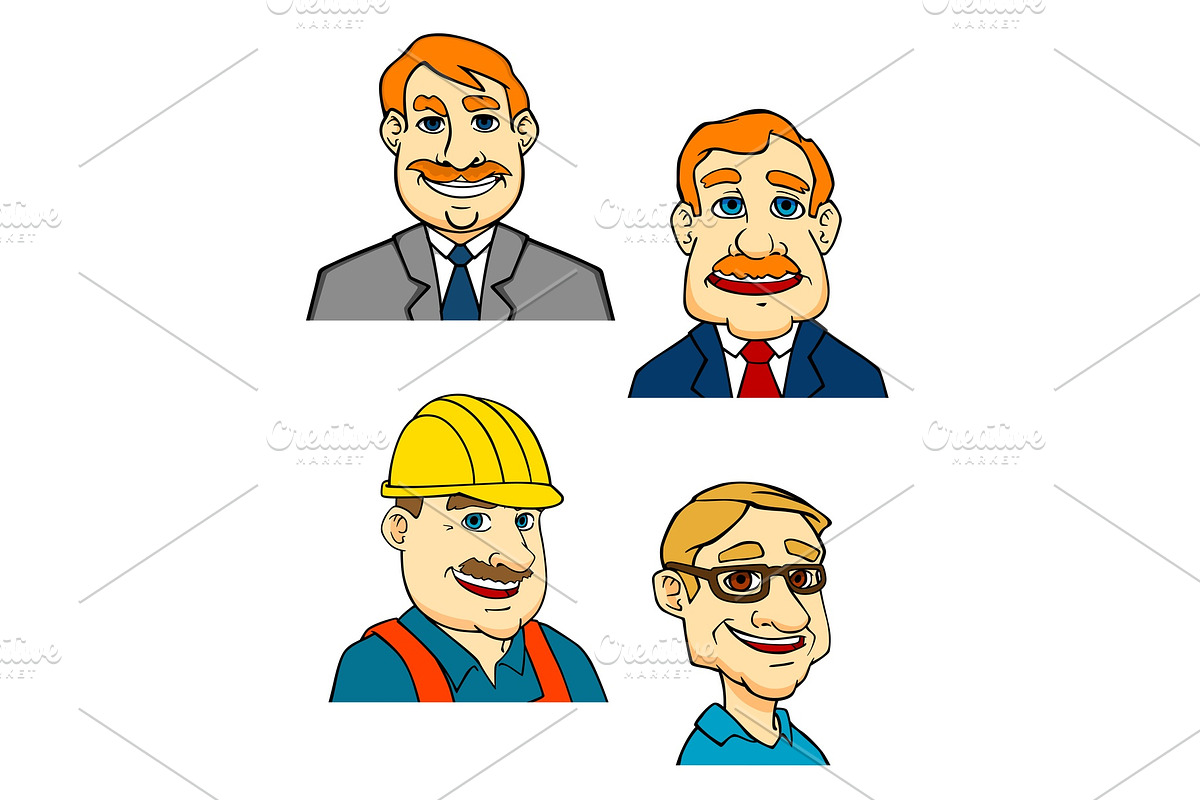 Cartoon businessmen, builder, doctor, a Person Illustration by Vector Tradition (Photo 3 of 3)