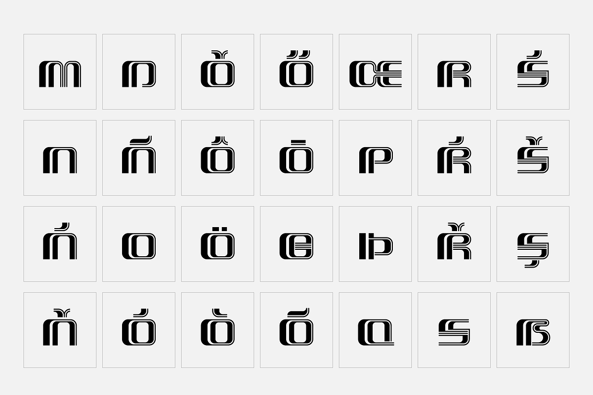 Genie - Op art font, a Font by SelfBuild Type (Photo 13 of 19)