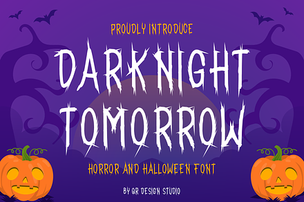 Darknight Tomorrow, a Blackletter Font by QR Design Studio