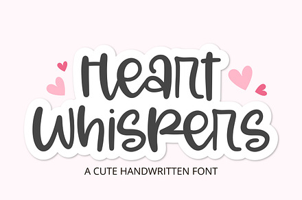 Heart Whispers - Cute script font