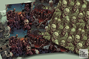 Zombie Apocalypse | Horror Comic, a Pattern Graphic by Fine Purple Elephant (Thumbnail 2 of 5)