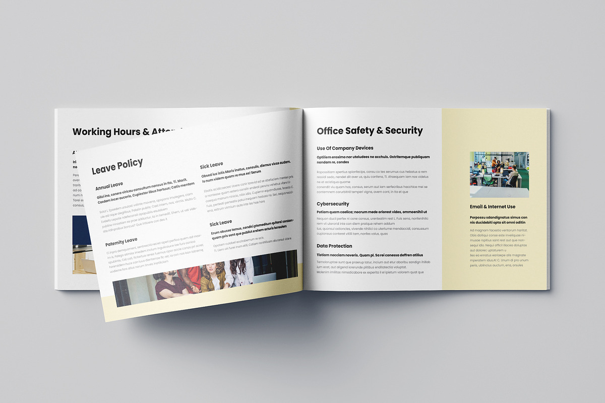 HR Employee Handbook Landscape, a Brochure Template by Pixelpick (Photo 6 of 9)