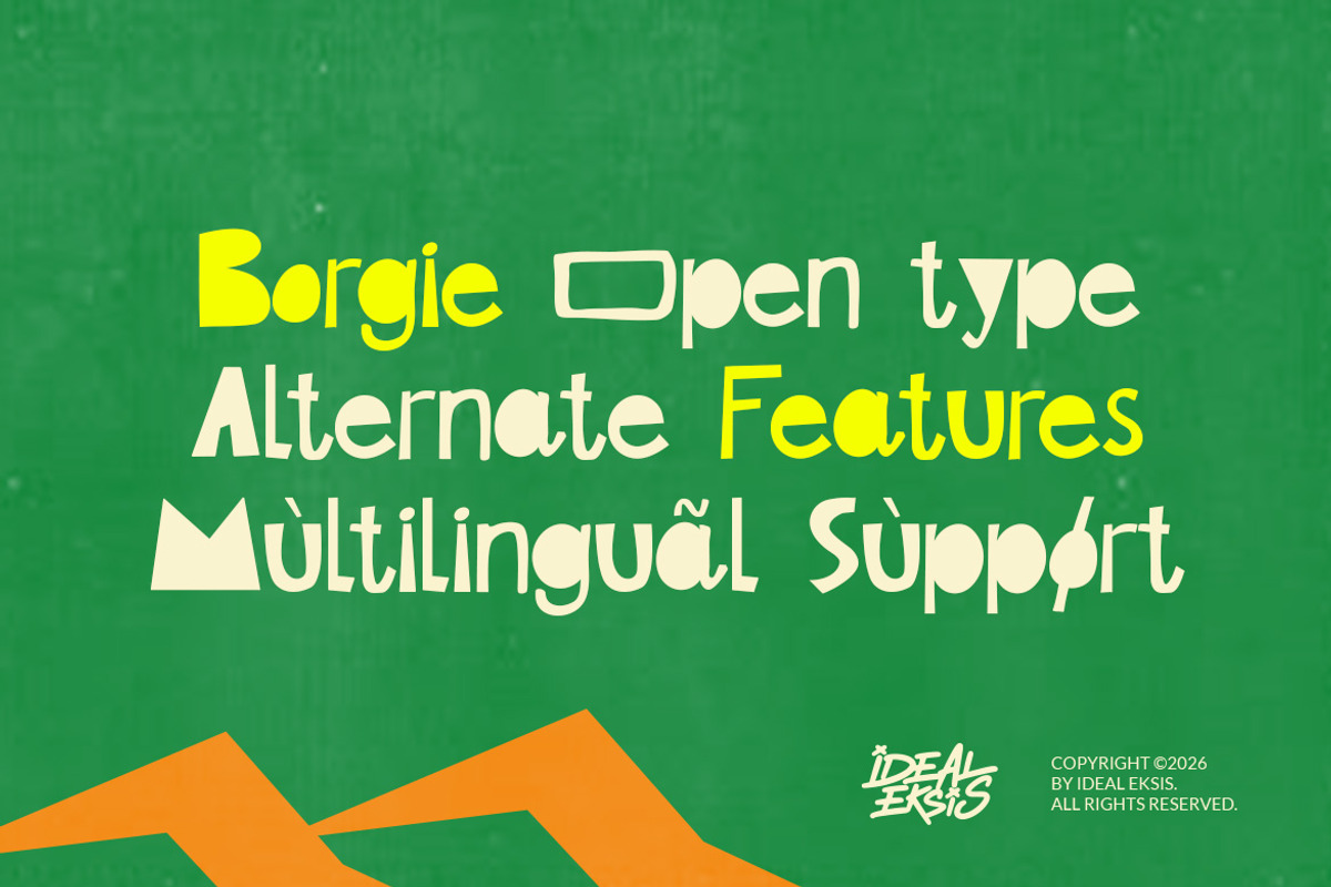 Borgie Font, a Handwritten Font by Ideal Eksis (Photo 8 of 8)
