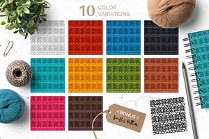 Knitting Seamless Vector Patterns