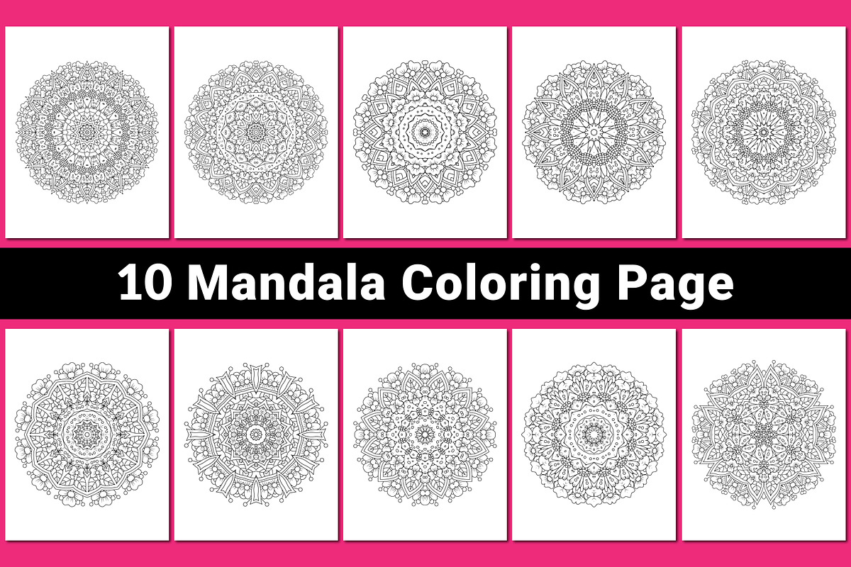 Mandala Coloring Page, an Illustration by mirajeee