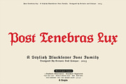 Post Tenebras Lux - Blackletter font, a Blackletter Font by Artistic & Unique (Thumbnail 1 of 16)
