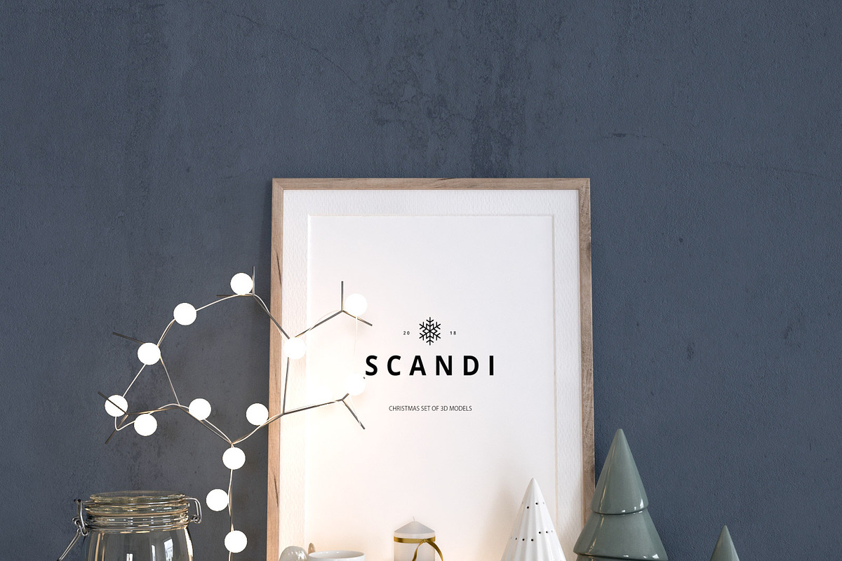 Scandi - Christmas Decoration Set 01, a Light 3D Model by maxtracing2 (Photo 2 of 6)