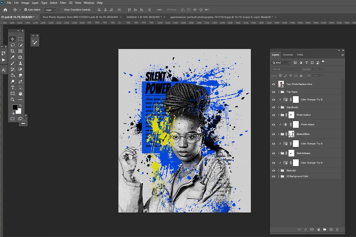 Artistic Watercolor Canvas Art, an Action Add-On by MRI STUDIO (Photo 11 of 18)