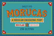 Morucas – Mexican Engraving Font, a Serif Font by Drizy (Thumbnail 1 of 10)