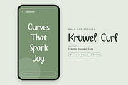 Kruwel Curl – Sans, a Sans Serif Font by Gookkis Studio (Thumbnail 11 of 17)