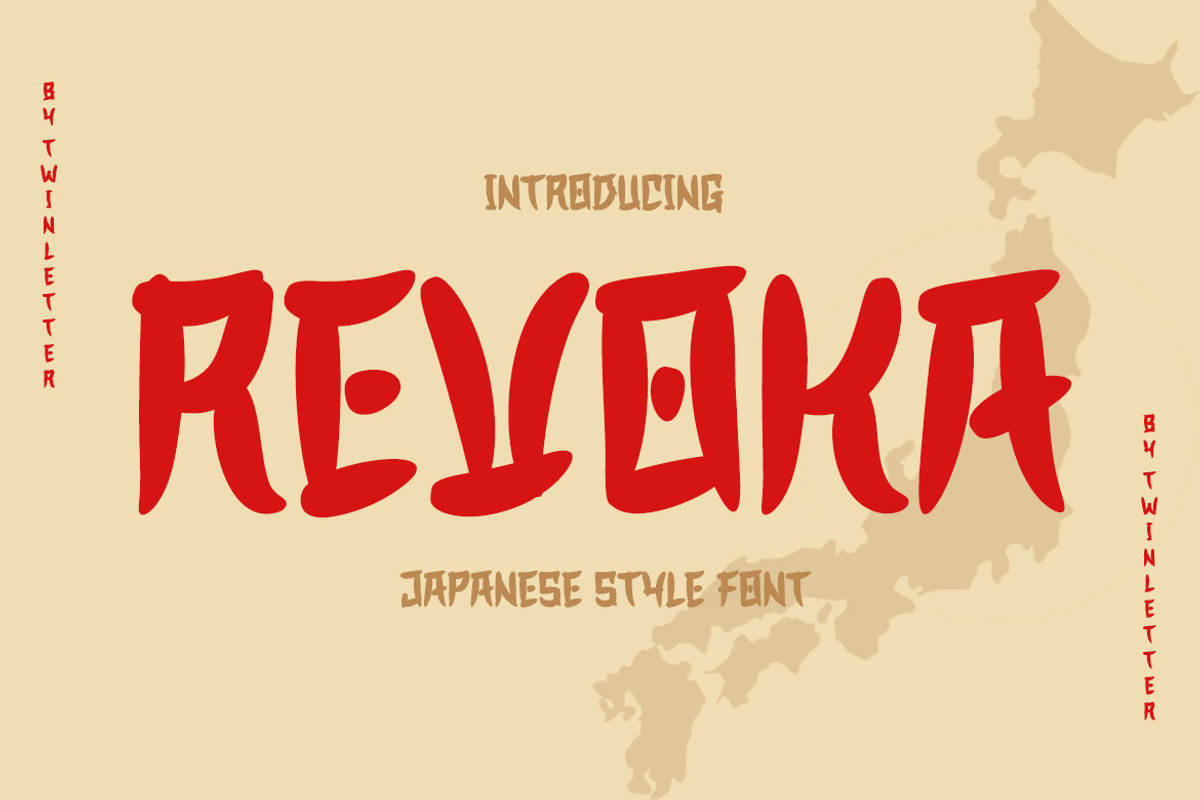 REVOKA - Japanese style font, a Font by twinstd