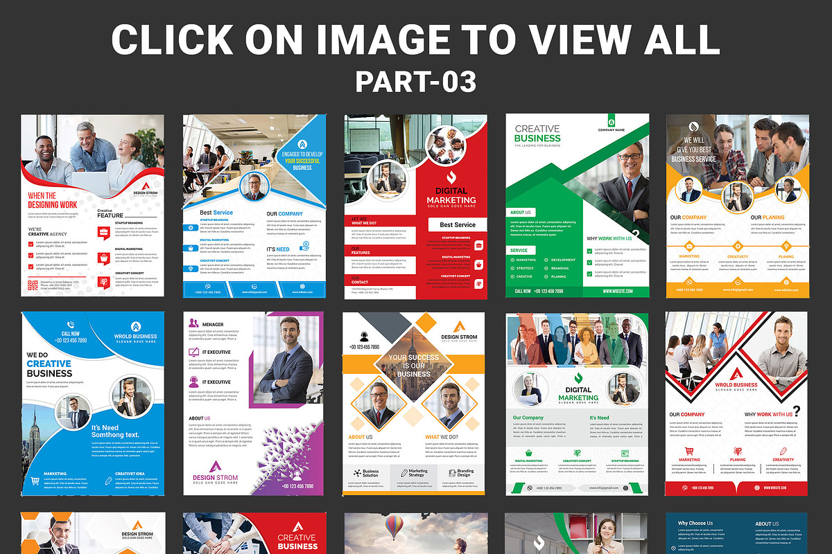 500+ Flyers Mega Bundle 99% OFF, a Flyer Template by Imagine Design Studio (Photo 4 of 98)
