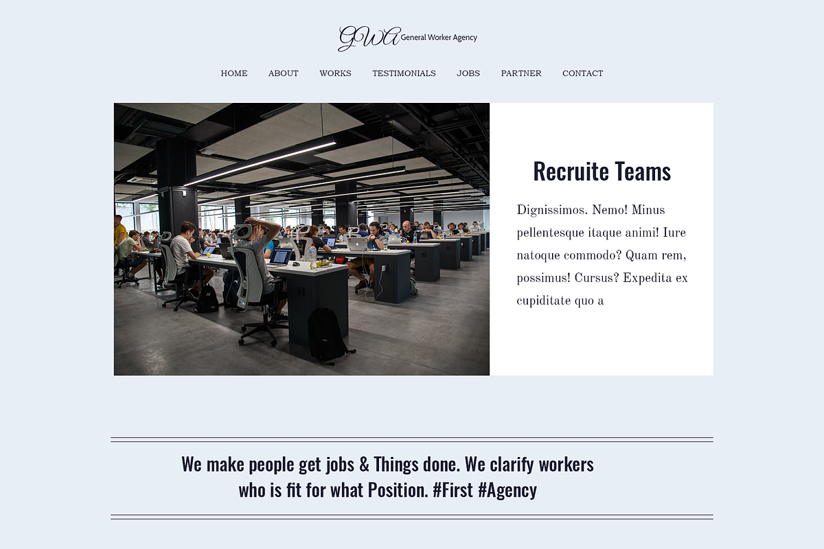 GWA Agency Multipurpose Template, a Bootstrap Template by Porluffy