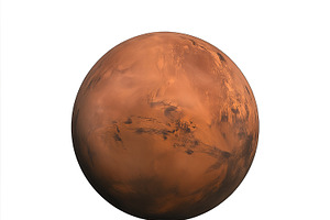Isolated Mars planet on transparent, an Illustration by Dvoevnore photos