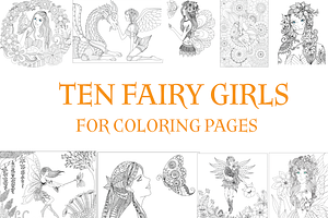 10 Unique Fairy Designs Set