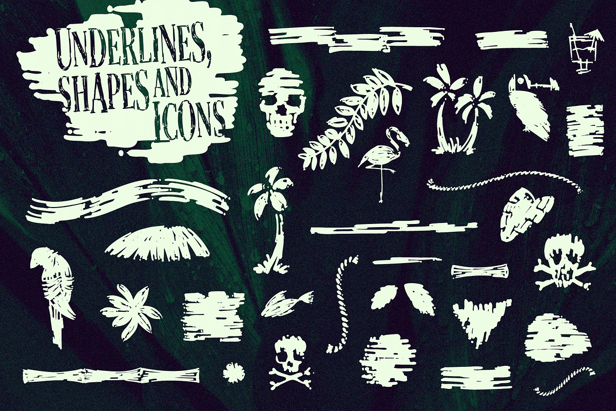The Phantom Isles: Retro Tiki Font, a Symbol Font by Wingsart Studio (Photo 10 of 19)