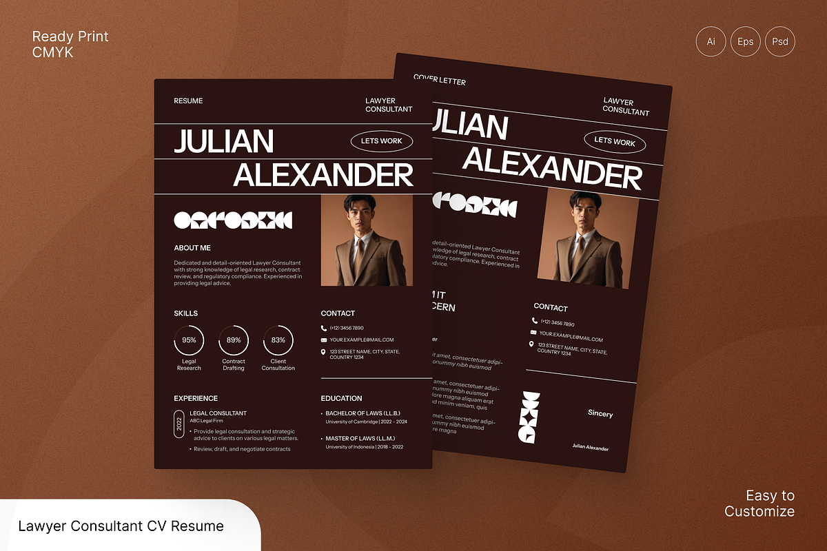 Lawyer Consultant CV Resume, a Resume Template by Annora Studio (Photo 1 of 6)
