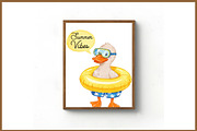 Summer Duck Sublimation Bundle, an Illustration by Libby Wishes (Thumbnail 2 of 12)