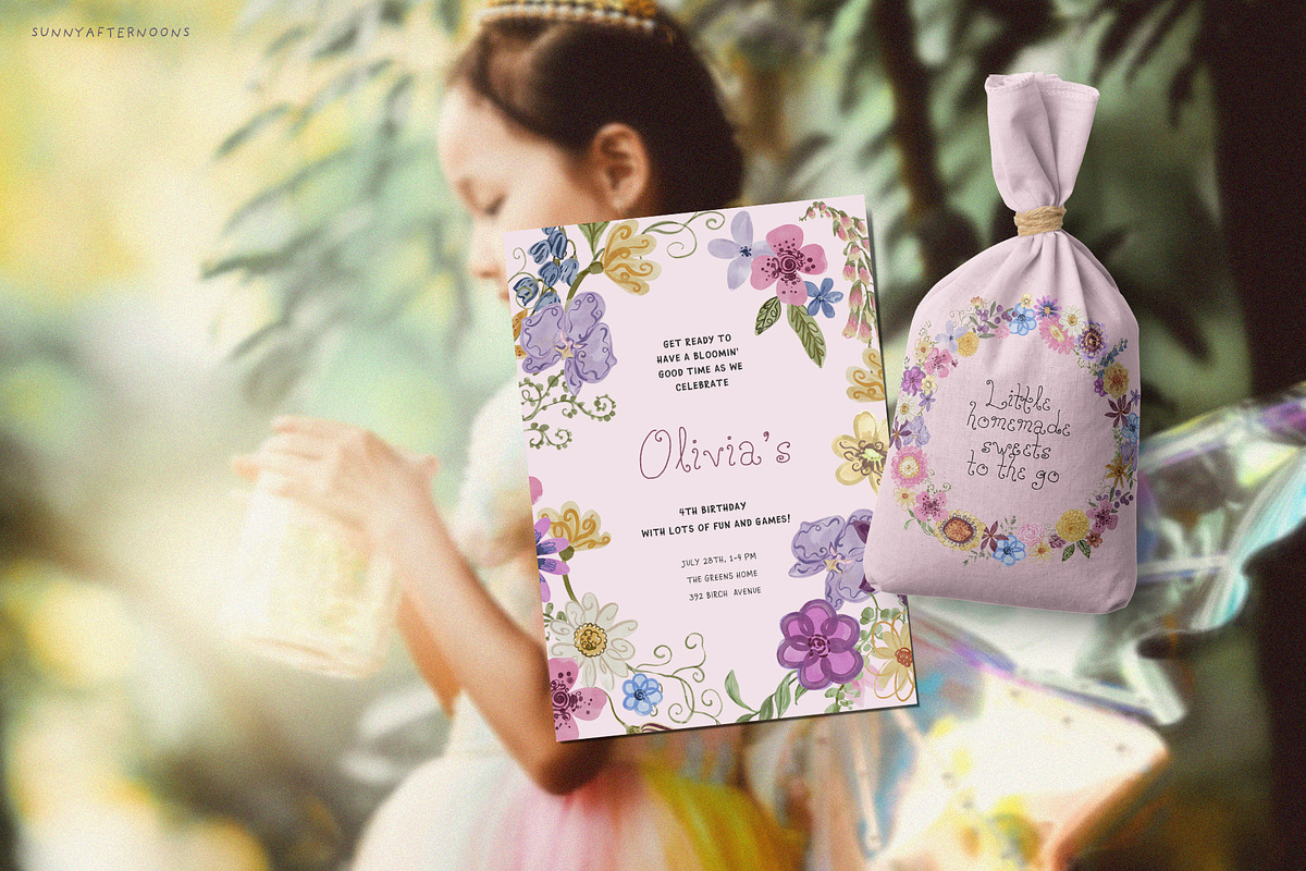 Whimsical Swirly Garden Florals, a Decorative Illustration by SunnyAfternoons (Photo 10 of 17)