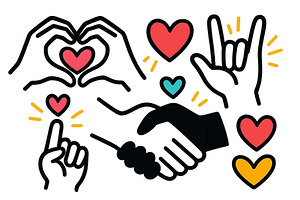 Hands expressing love and unity, an Illustration by ZinetroN