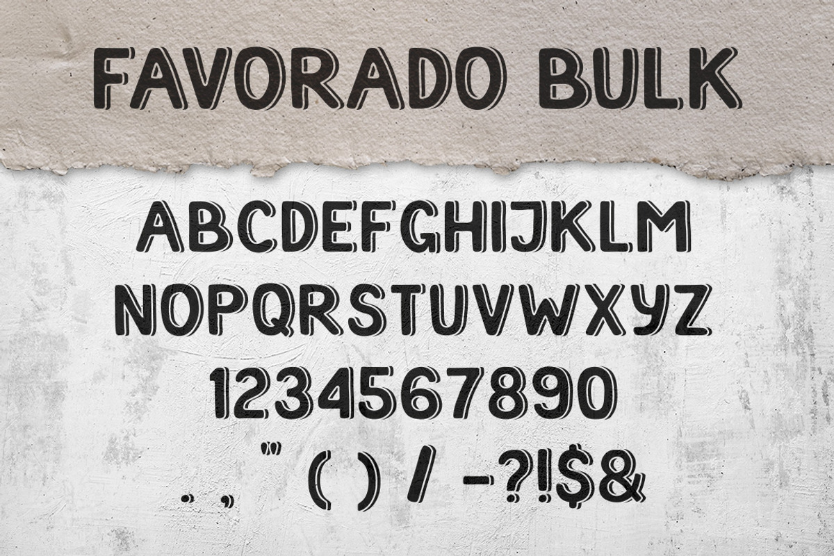 Favorado typeface preview 3