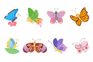 Flat Butterfly Vector