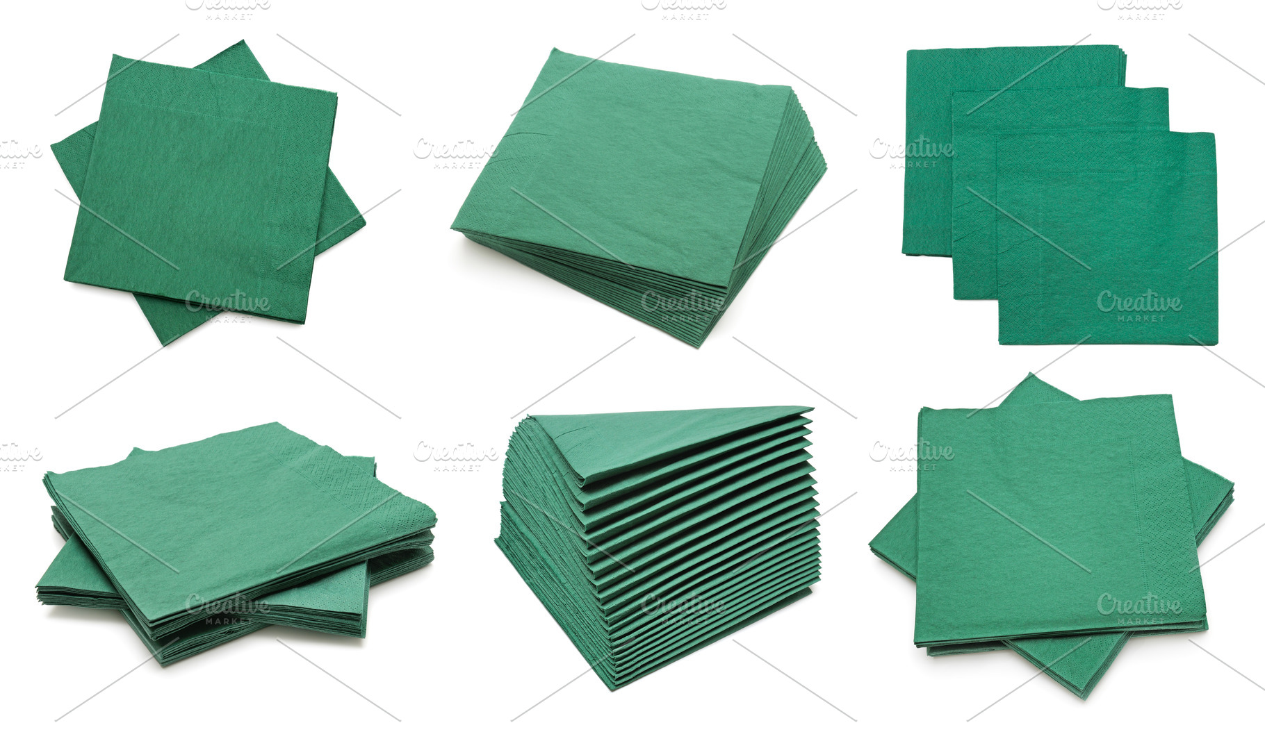 Collection paper disposable napkins, a Food & Drink Photo by Serg64