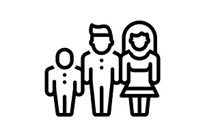 Family generations black icon, an Outline Icon by Creative priyanka