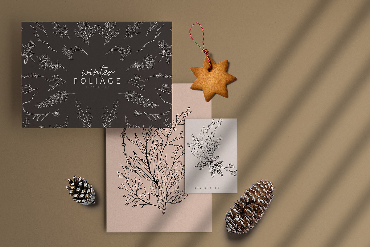 Winter Foliage collection, a Decorative Illustration by Merfin (Photo 2 of 14)