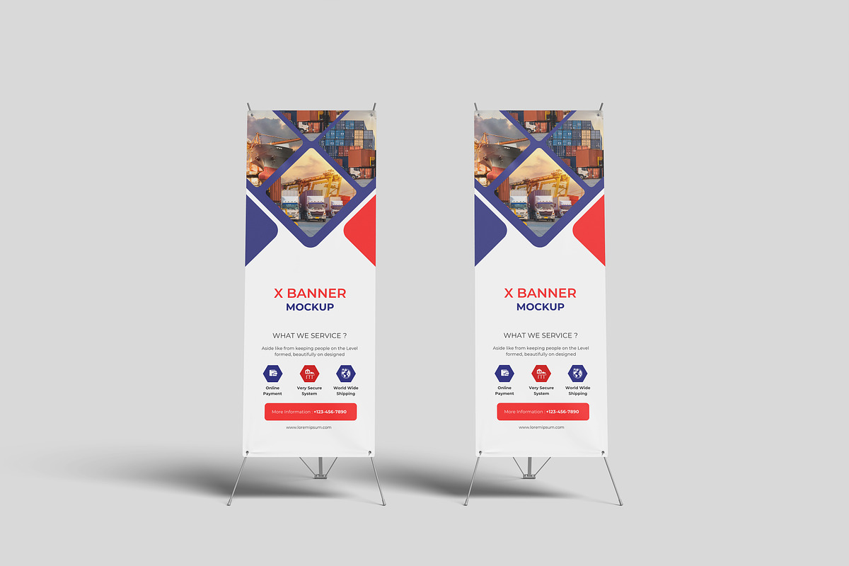X Banner Mockup, an Advertising Mockup by Hazzpro_Std (Photo 4 of 5)