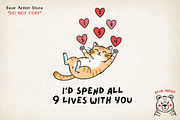 Valentine Cat PNG Bundle, a Graphic by GlitterCraft (Thumbnail 47 of 101)