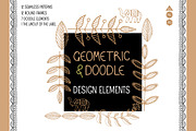 Geometric and doodle design elements, a Decorative Illustration by OlgaAlekseenko (Thumbnail 1 of 4)