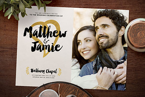 Modern Foil Wedding Invitation