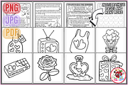 Cozy Girl Love Coloring Pages, an Object Illustration by EduEnrich (Thumbnail 2 of 3)