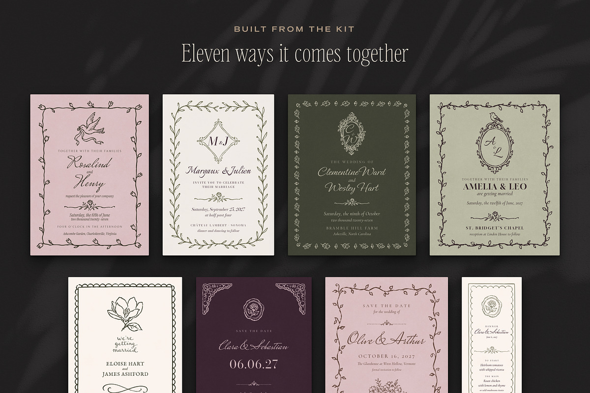 Floral Wedding Invite & Sign Creator, an Object Graphic by The October Creative (Photo 3 of 22)