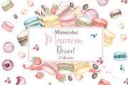 Watercolor Macaron Collection, a Food Illustration by MayaNavits (Thumbnail 1 of 10)