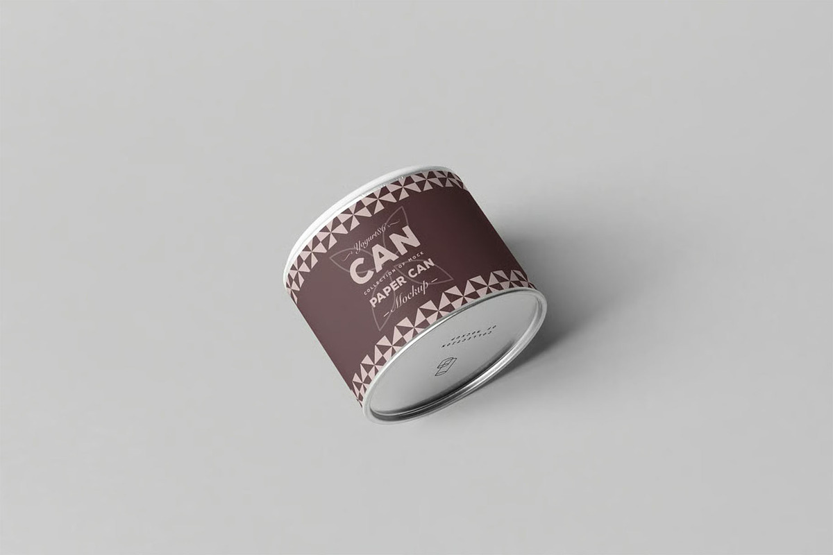 Paper Can Mock-up, a Cups & Container Mockup by zippypixelstudio (Photo 3 of 14)