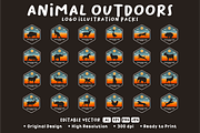 ANIMAL OUTOORS LOGO PACKS, an Animal Illustration by Ngaula Std. (Thumbnail 1 of 3)