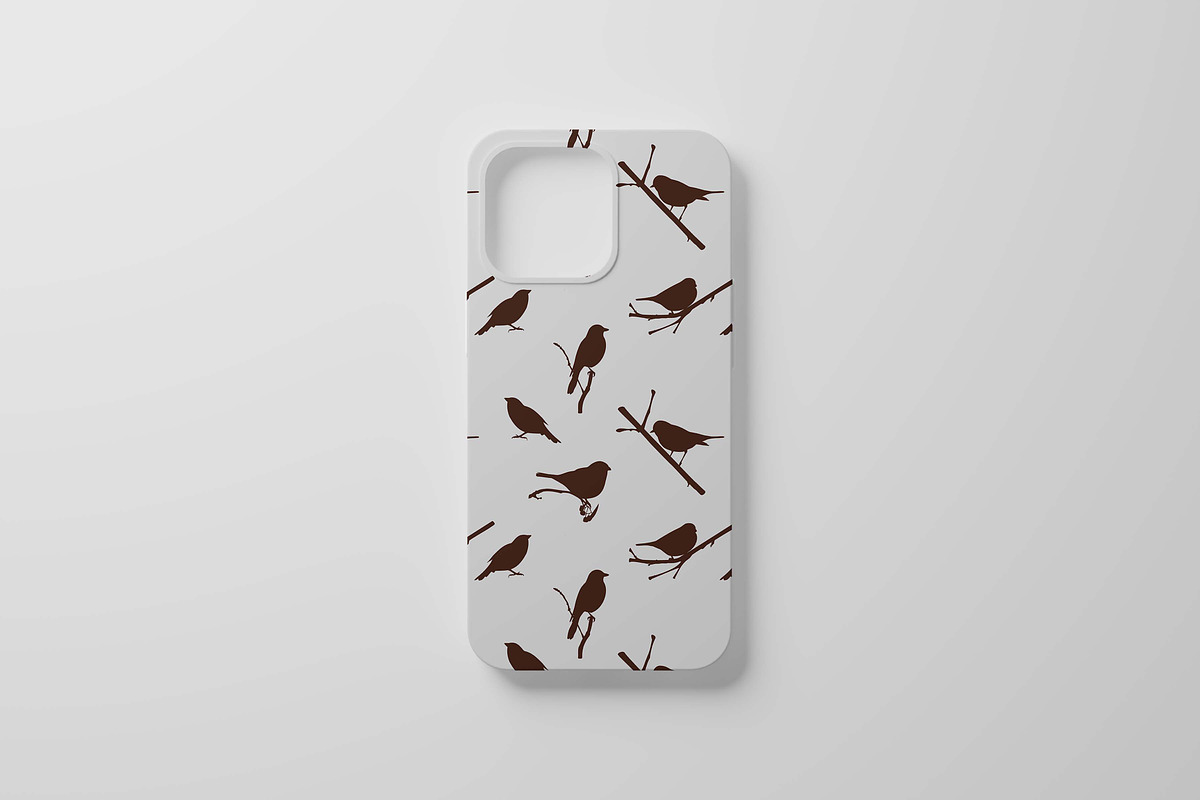Seamless pattern birds on branch, a Pattern Graphic by Viktorijareut (Photo 3 of 5)