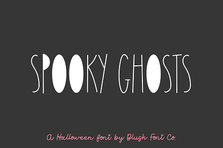 SPOOKY GHOSTS Farmhouse Halloween, a Font by Blush Font Co.