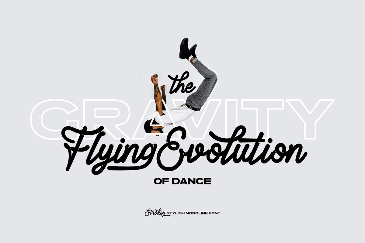 Strokey - Stylish Monoline Font, a Script Font by ikiiko (Photo 2 of 7)