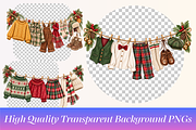 Kids Christmas Clothesline Cliparts, a Seasonal Illustration by Ink Gallery (Thumbnail 3 of 6)