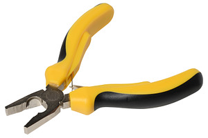 Pair of yellow and black long nose pliers, an essential hand too, an Industrial Photo by ndanko