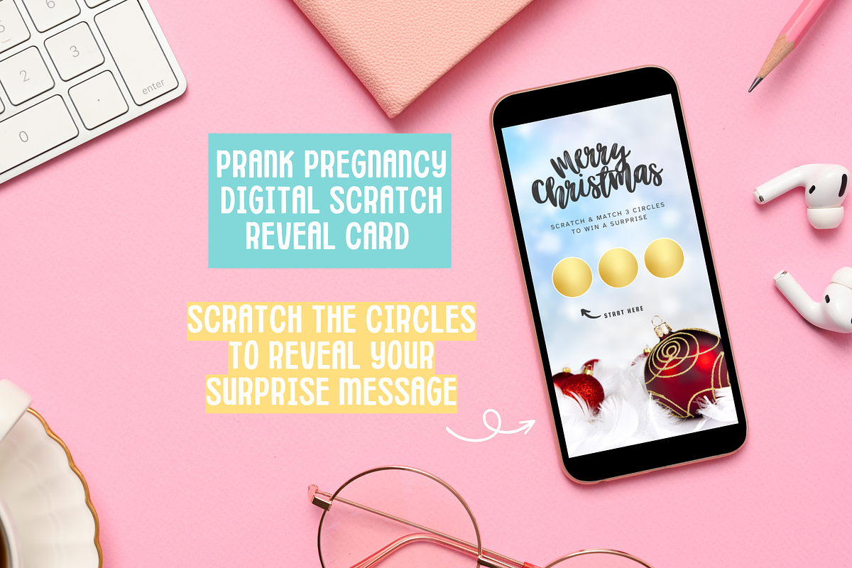 Christmas Pregnancy Scratch Card, a Presentation Template by SunshineStudioBoutique (Photo 7 of 8)