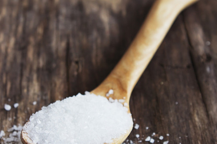 Cooking salt featuring salt, spoon, and cooking