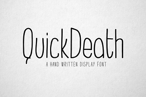 QuickDeath - Hand Drawn Font, a Sans Serif Font by Colt Type Co